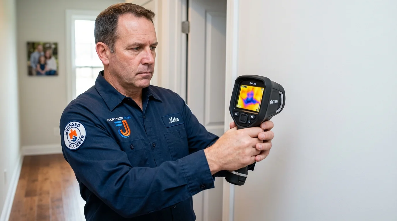 Thermal imaging leak detection by Johns Plumbing LLC in East Syracuse